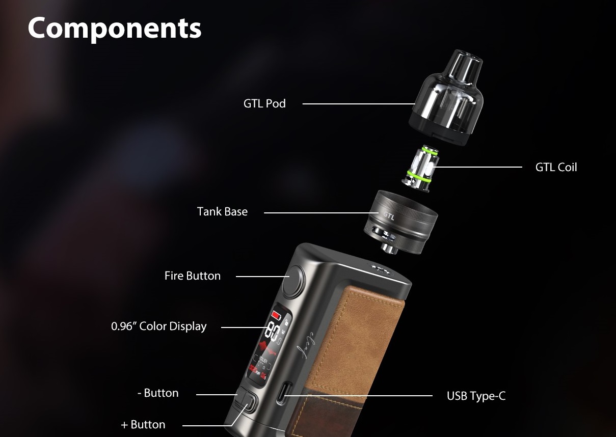 Eleaf iStick Power 2C 160W + GTL Pod Tank 4.5ML Kit Dark Brown - Image 2