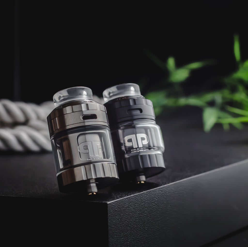 QP Design Juggerknot V2 28mm 5.5ML RTA Matte Black - Image 2