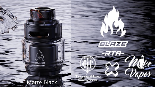 THC x Mike Vapes Blaze RTA 26mm Matte Black