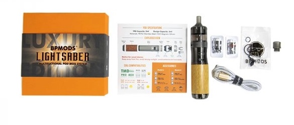 BP Mods Lightsaber (Long Version) 2100mAh 5ml Kit - Gunmetal - Image 6